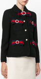 Web-Bow Tweed Jacket & Skirt Set