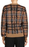 Scribble Check Printed Sweater