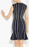 Striped Mini Bandage Dress - DESIGNER INSPIRED FASHIONS