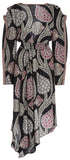 'Joella' Asymmetric Open-Back Dress