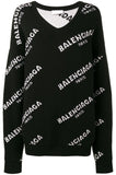 Logo Print Jumper, Black | DESIGNER INSPIRED FASHIONS