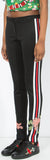 Jersey Floral-Embroidered Stirrup Trousers