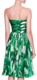 'Banana Leaf' Print Pineapple Embellished Strapless Dress - DESIGNER INSPIRED FASHIONS