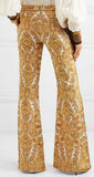 'Zippy' Paisley-Print Flared Pants | DESIGNER INSPIRED FASHIONS