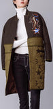 Embroidered Wool-Blend Coat