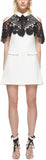 Lace Cape Mini Dress, Black & White - DESIGNER INSPIRED FASHIONS