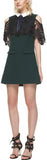 Lace Cape Mini Dress, Black & Green - DESIGNER INSPIRED FASHIONS