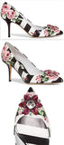 Stripe Rose Pumps
