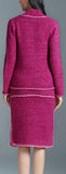 Knit Wool-Blend Jacket & Skirt Set