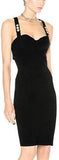Black Embellished Stretch Bustier-Dress - DESIGNER INSPIRED FASHIONS