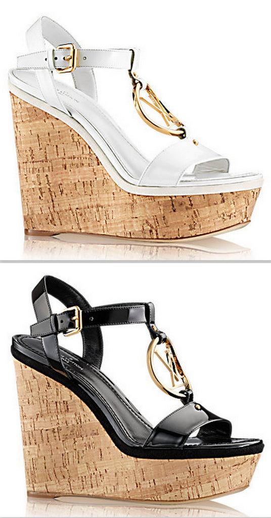 'Carioca' Wedge Sandals, White or Black - DESIGNER INSPIRED FASHIONS