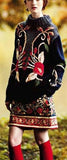 'Rianna' Embroidered Oversize Turtleneck Sweater - DESIGNER INSPIRED FASHIONS