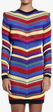 Chevron Knit Long-Sleeve Dress - *Limited Stock* - DESIGNER INSPIRED FASHIONS
