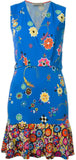 Floral Print Sleeveless Silk Dress