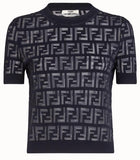 Logo Knit Top, Black