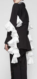 Ruffle-Sleeve Blazer Jacket