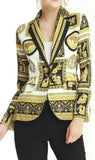 Roman Cameo Printed Blazer
