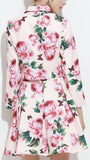 Floral Printed Double-Breasted Jacket & Skirt Set
