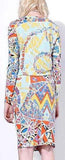 'Mosaico' Print Jersey Silk Dress - DESIGNER INSPIRED FASHIONS