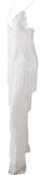 Fringed Halter Jumpsuit in White - DESIGNER INSPIRED FASHIONS