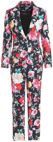 Floral Printed Blazer & Cropped Pant Set
