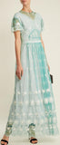Round-Neck Embroidered-Tulle Dress