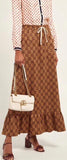 GG-Print High-Rise Maxi Skirt | DESIGNER INSPIRED FASHIONS