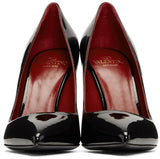 VLTN Logo Print Patent Leather Pumps