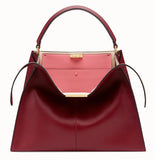 Peekaboo X-Lite Large Burgundy/Red Leather Bag