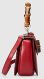 Bamboo Classic leather Handbag - (Black or Red) - DESIGNER INSPIRED FASHIONS