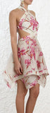 Corsage Halter Mini Dress
