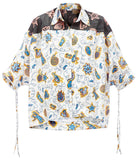 Paula Print Blouse White-Multicolor | DESIGNER INSPIRED FASHIONS