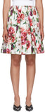 Multicolor Floral Peonies Miniskirt