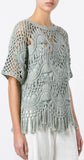 Fringed Macrame Top