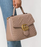 GG Marmont Medium Top Handle Bag - Nude or Black