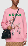 Logo Bambi Print Cotton Sweatshirt