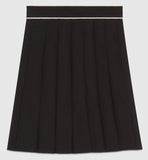Embroidered Bonded Top & Pleated Skirt Set in Black - DESIGNER INSPIRED FASHIONS