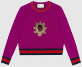 Strawberry Embroidered Knit Sweater - DESIGNER INSPIRED FASHIONS