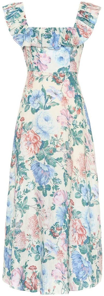 'Verity' Floral Linen Dress | DESIGNER INSPIRED FASHIONS