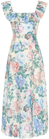 'Verity' Floral Linen Dress | DESIGNER INSPIRED FASHIONS