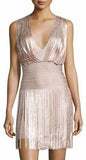 Fringe-Trimmed Bandage Dress - Gold, Peach or Khaki - DESIGNER INSPIRED FASHIONS