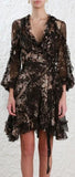 'Maples' Feathery Wrap Dress
