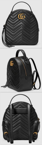 GG Marmont Quilted Leather Backpack, Black - DESIGNER INSPIRED FASHIONS