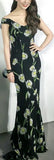 Daisy Print Black Gown