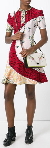 Printed Panel Dress - DESIGNER INSPIRED FASHIONS