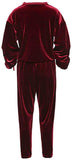 Ruby Velvet Ruched-Sleeved Sweatsuit
