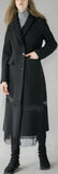 Tulle-Paneled Wool Coat - Black or Army Green