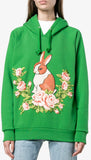 Rabbit Jersey Oversize Hooded Sweatshirt