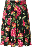 Floral Print Pleated Skirt