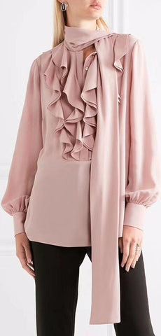 Ruffled Georgette Blouse